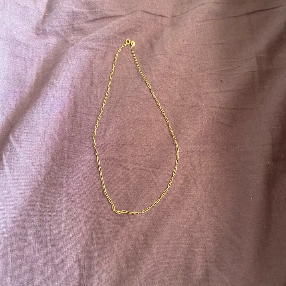 14k Paperclip Chain Necklace